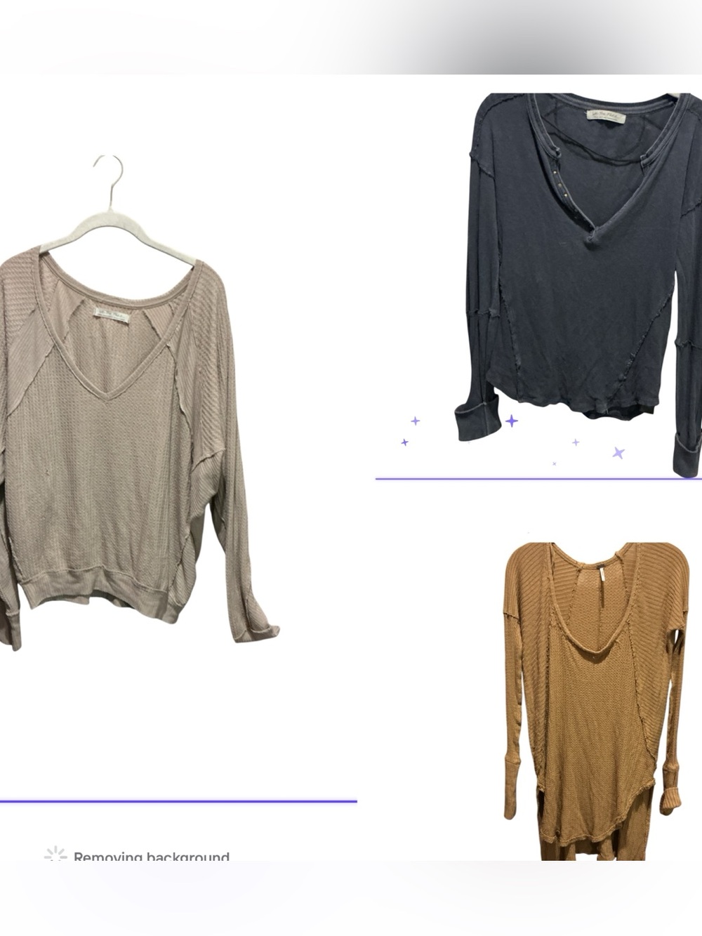 LOT OF 3 TOPS- (1- FREE PEOPLE, 2- WE THE FREE )